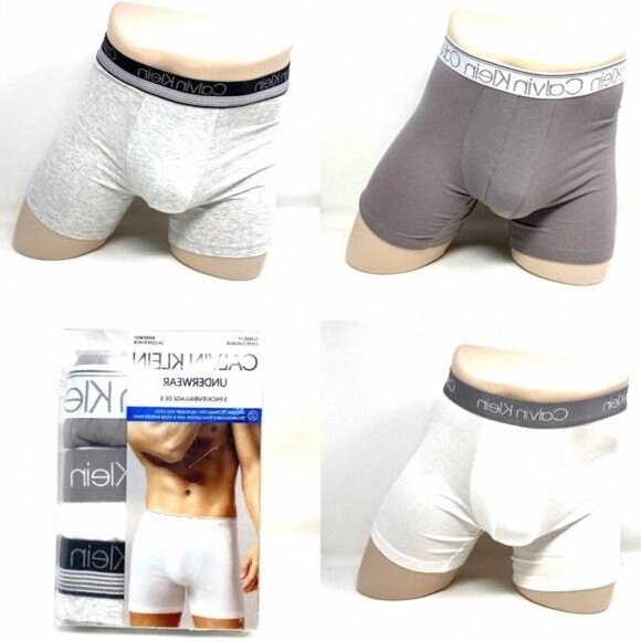 💖MEGA SALE💖Calvin Klein 3 Pack Mens NB2730907 Cotton Brief Boxer White Stretch - Picture 1 of 9